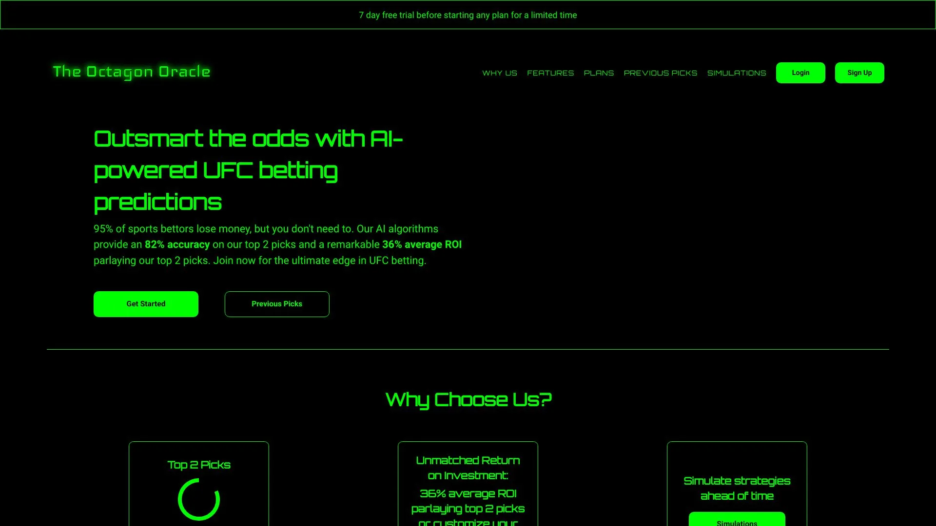 The Octagon Oracle: Next Generation UFC Fight Picks Powered By AI screenshot