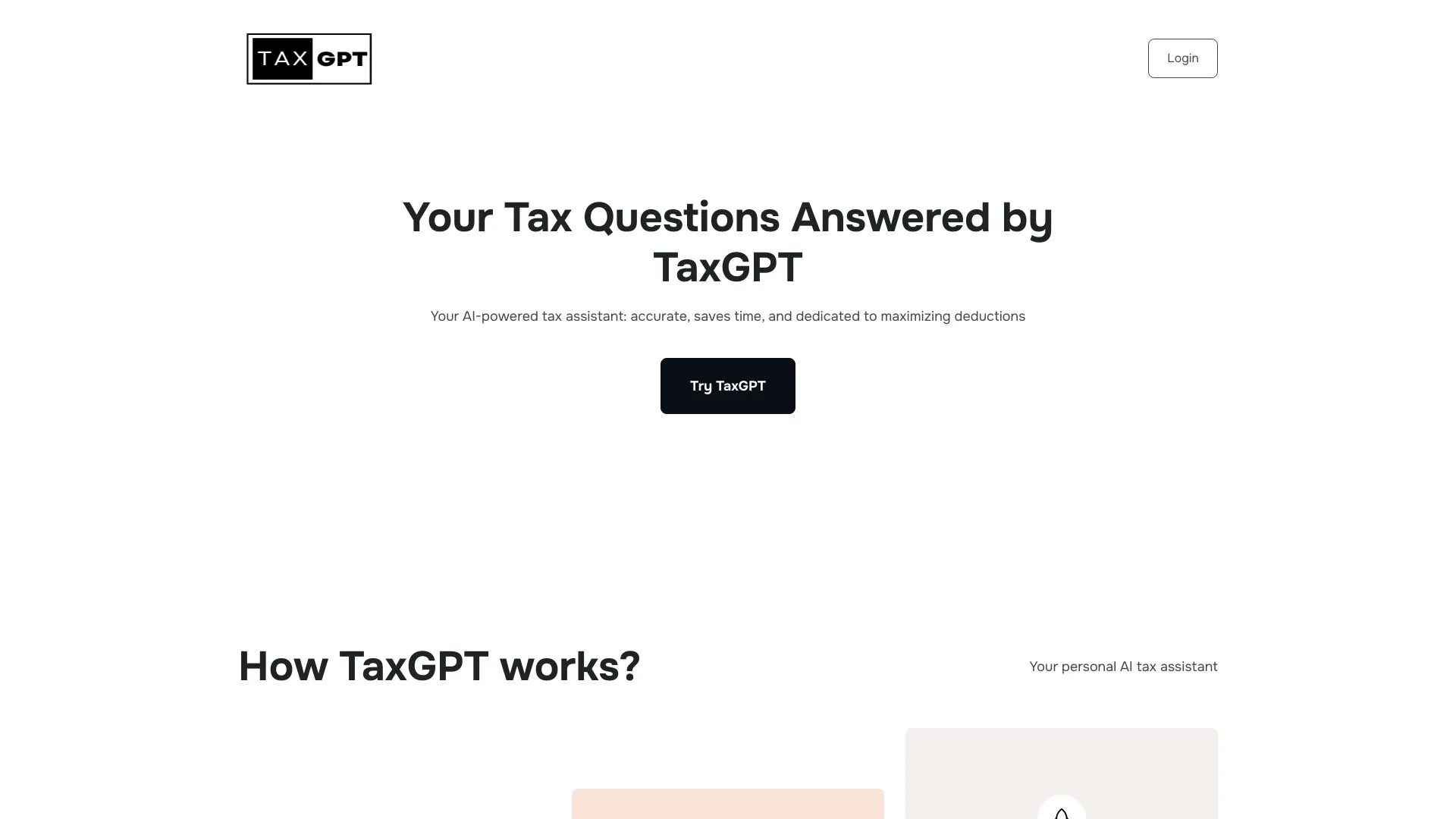 TaxGPT: Your AI Tax Assistant screenshot