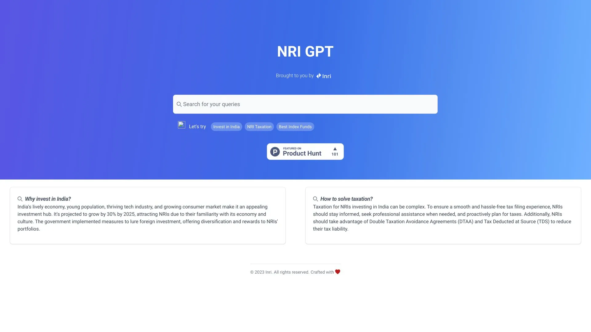 NRI GPT screenshot