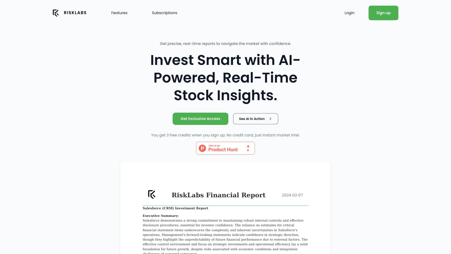 RiskLabs screenshot