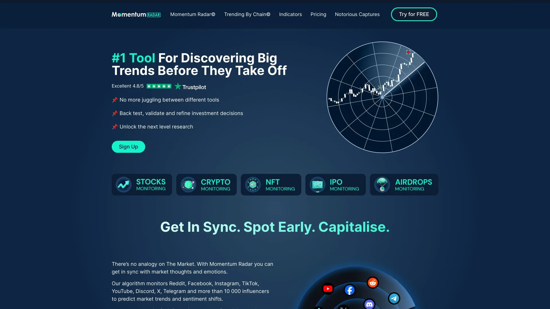 Momentum Radar screenshot