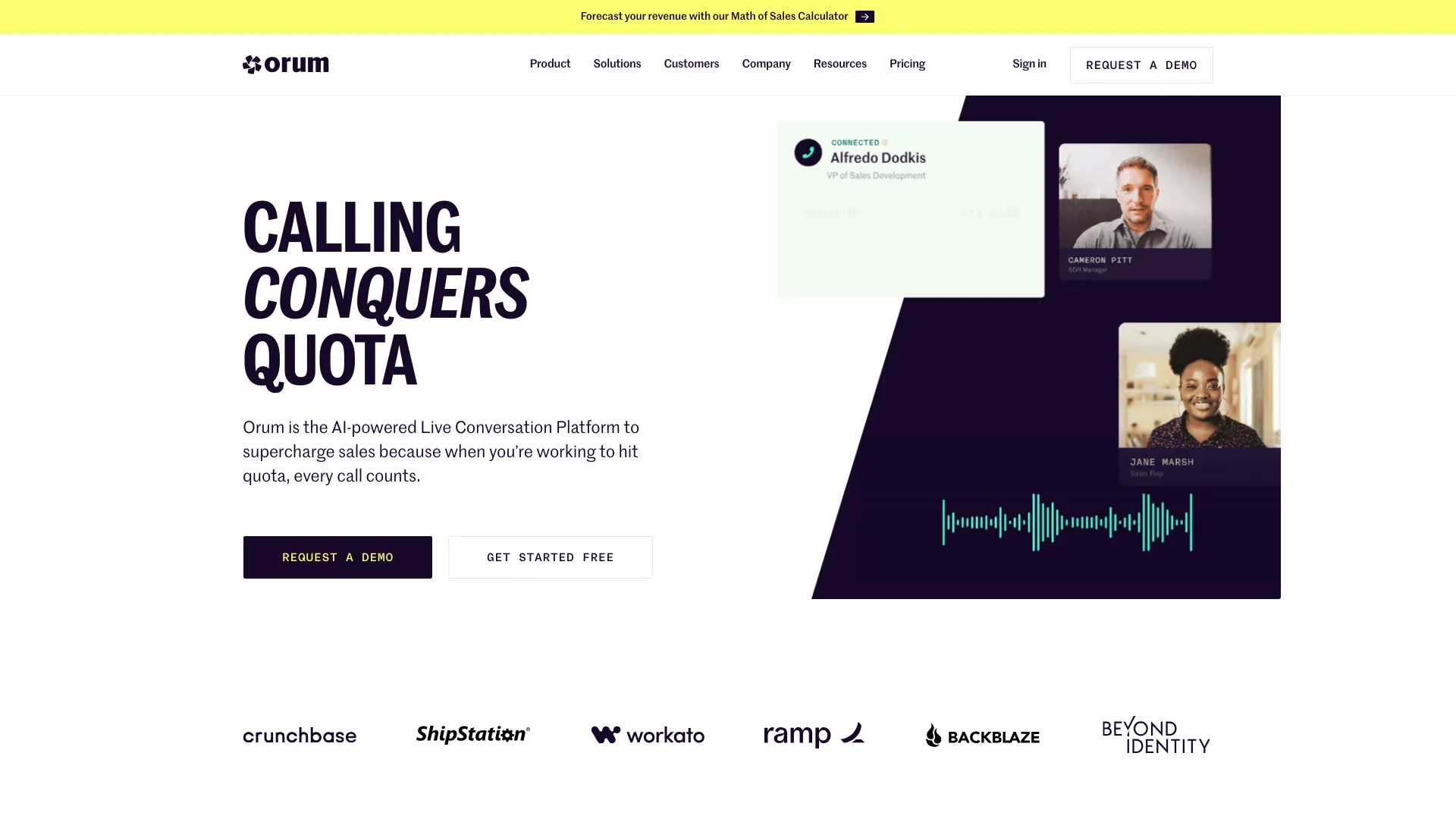 Orum - The Live Conversation Platform screenshot