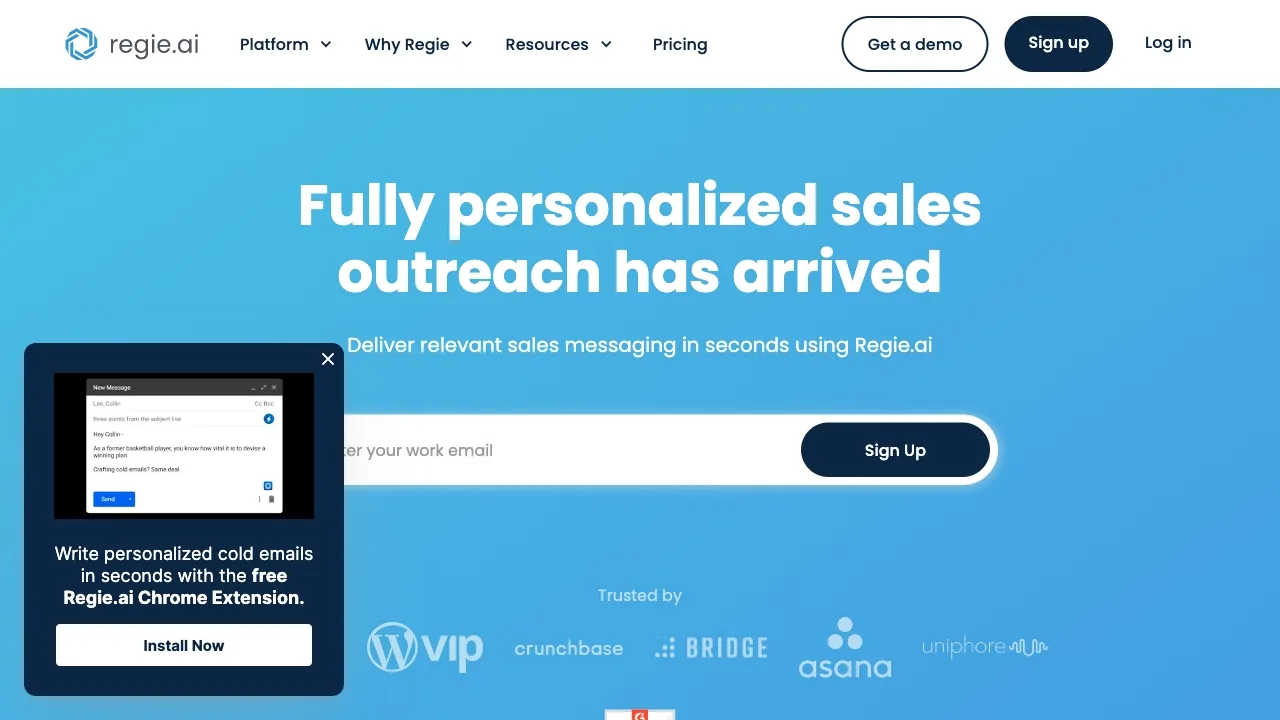 Regie.ai screenshot