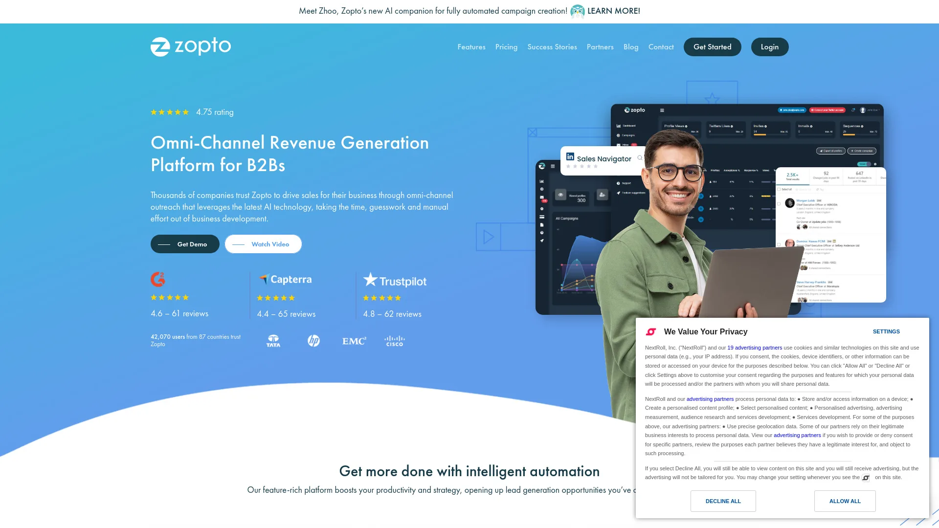 Zopto screenshot