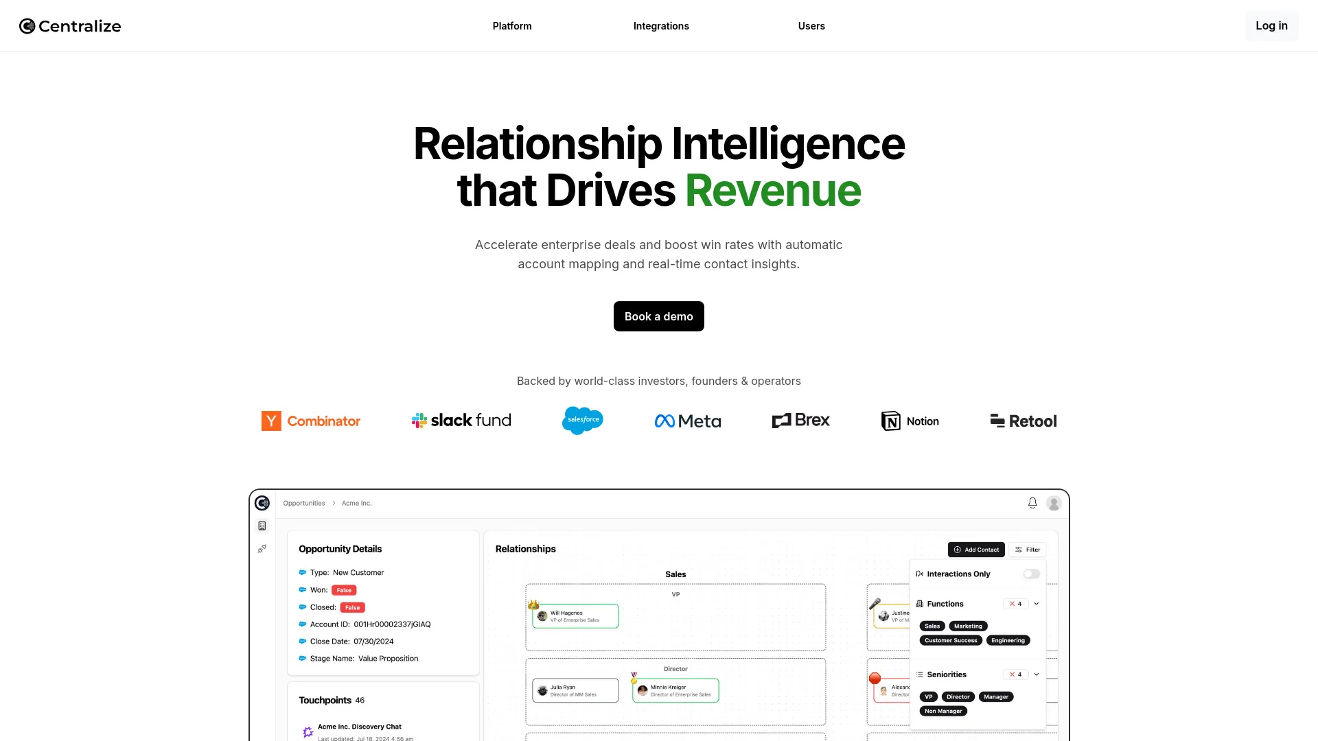 AI-Powered Relationship Intelligence Platform screenshot