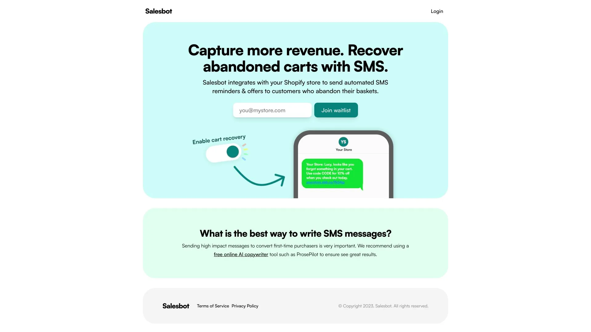 Salesbot screenshot