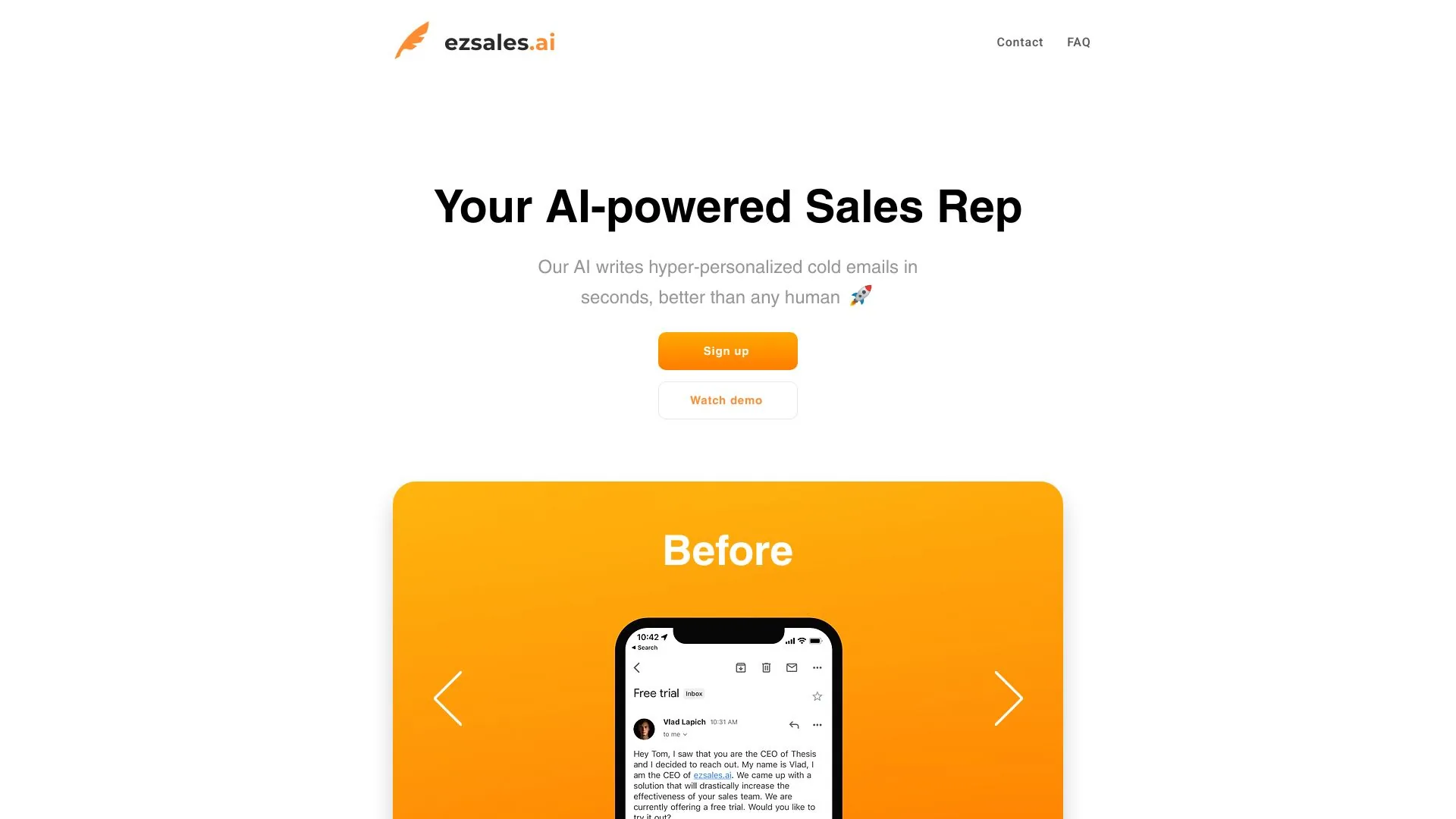 ezsales.ai screenshot