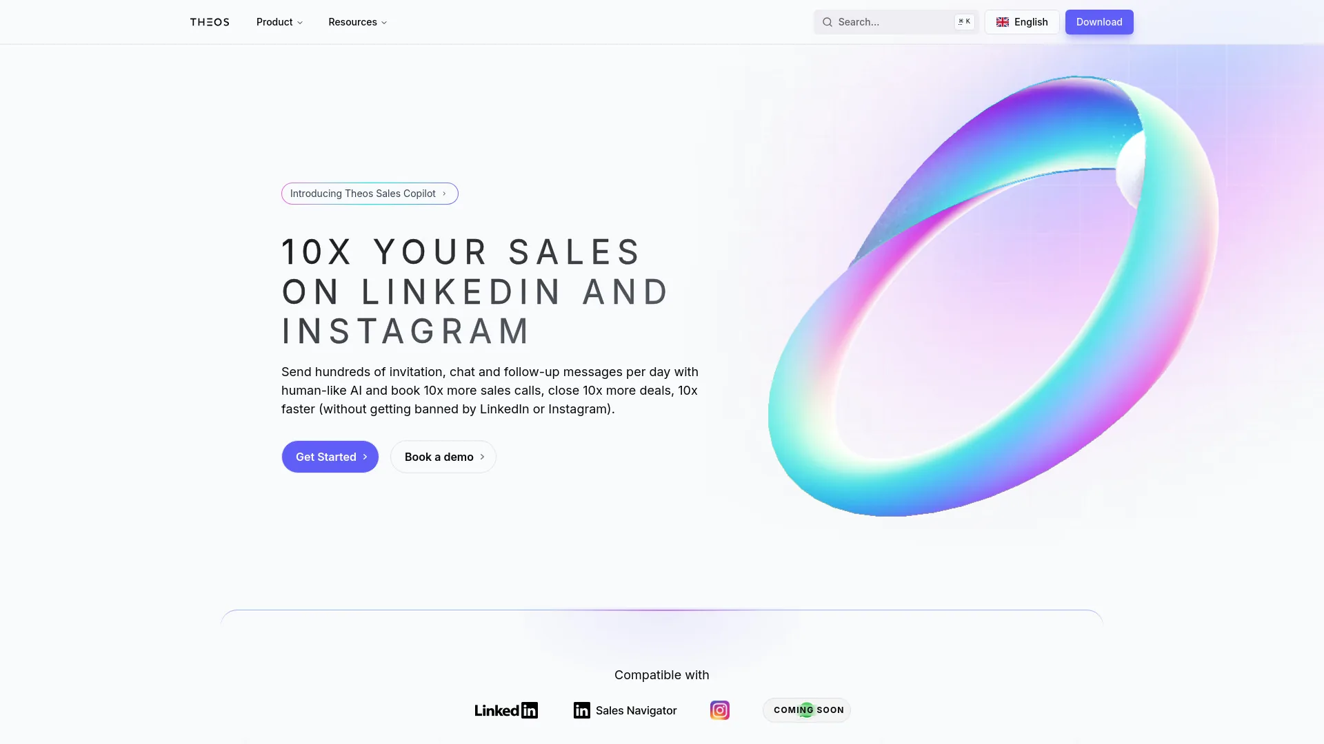 Theos Sales Copilot screenshot