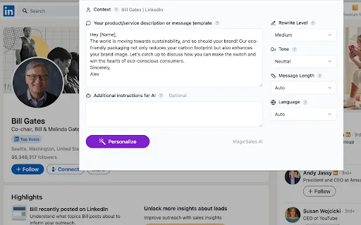MagicSales.AI screenshot