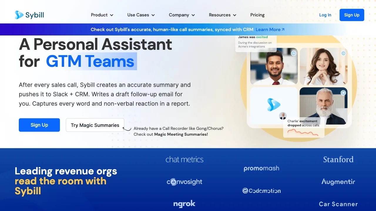 Sybill: AI personal assistant for sales teams screenshot