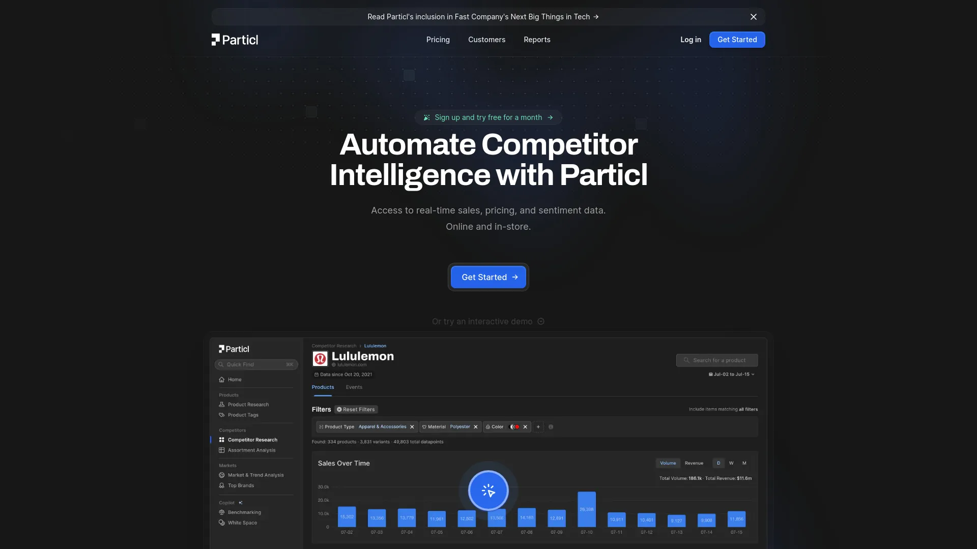 Particl Retail Intelligence screenshot
