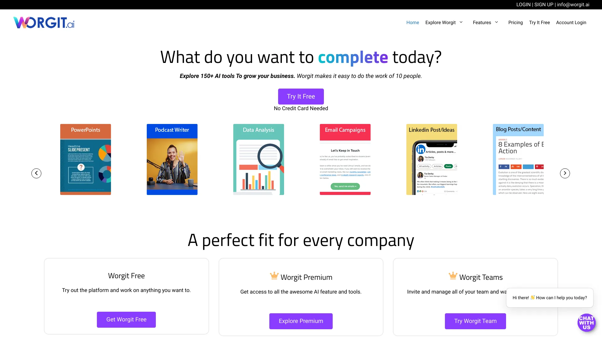 Worgit.ai screenshot