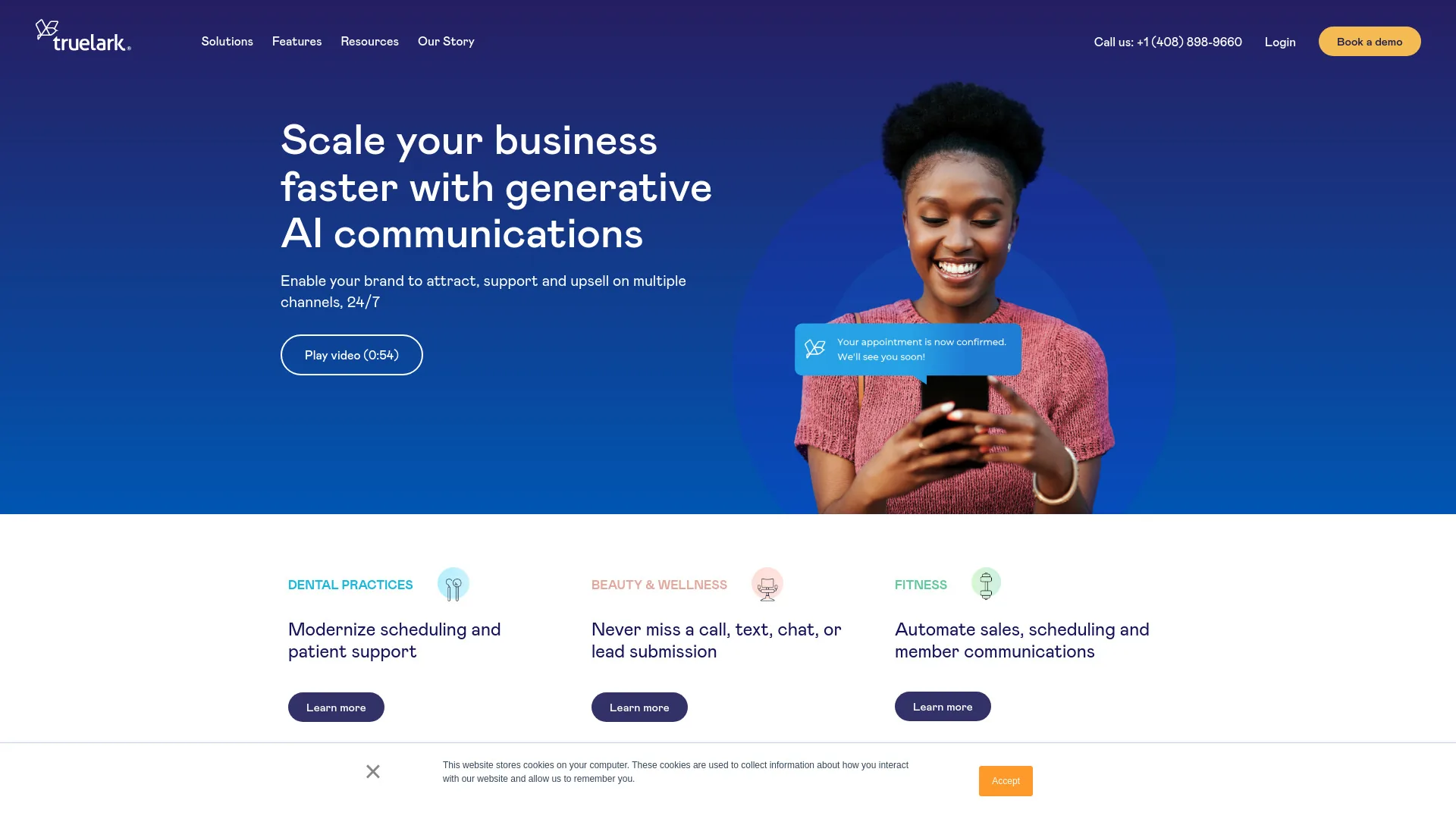 TrueLark AI Customer Communications screenshot