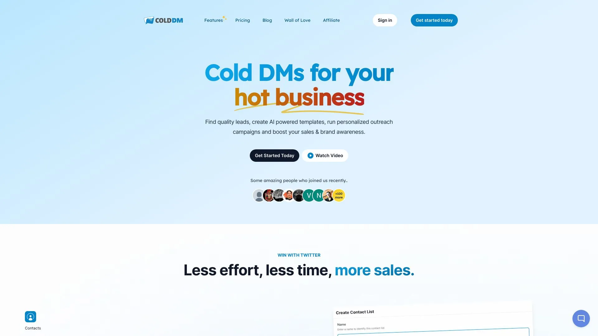 Cold DM screenshot