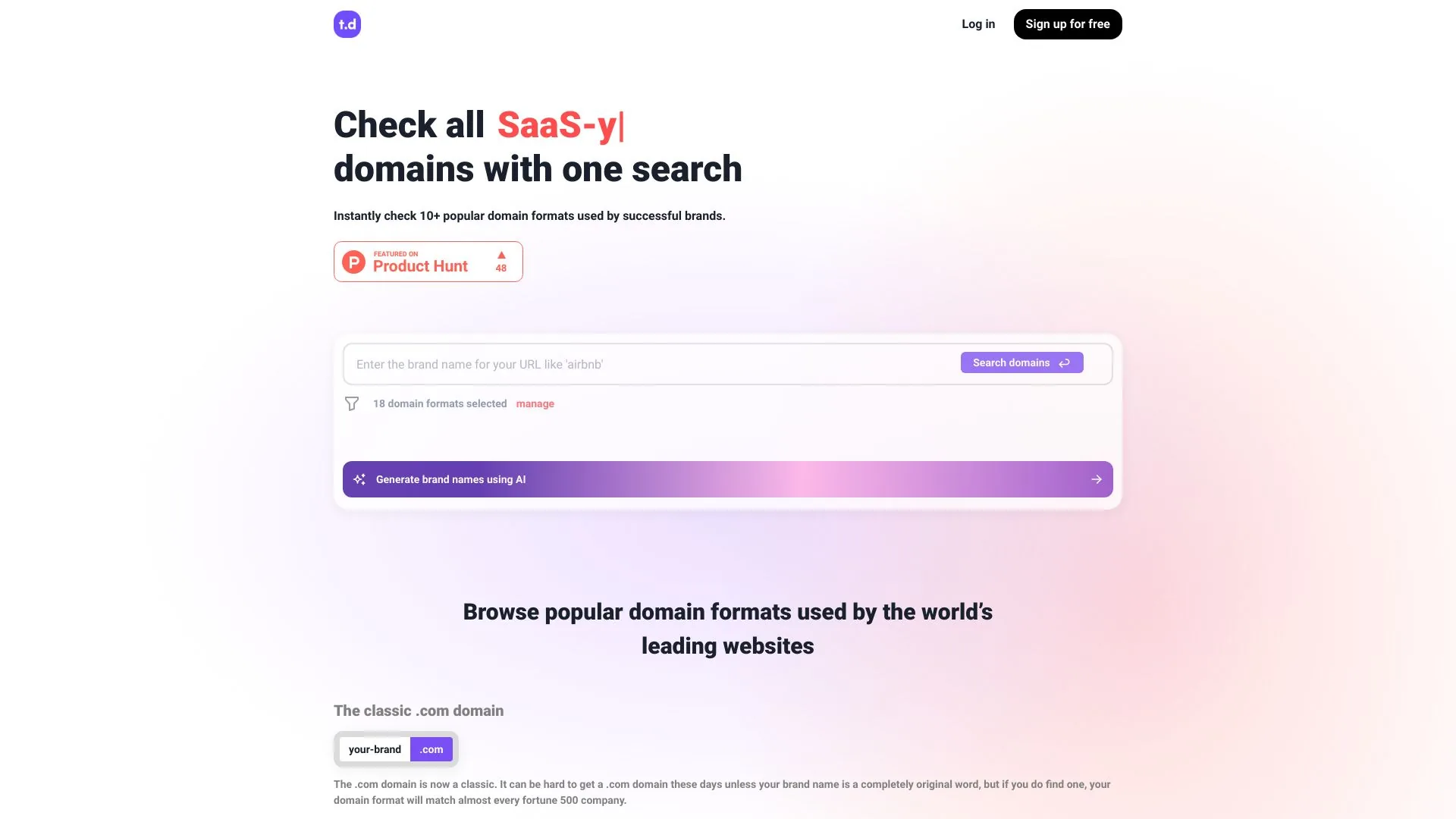 Techy Domains screenshot