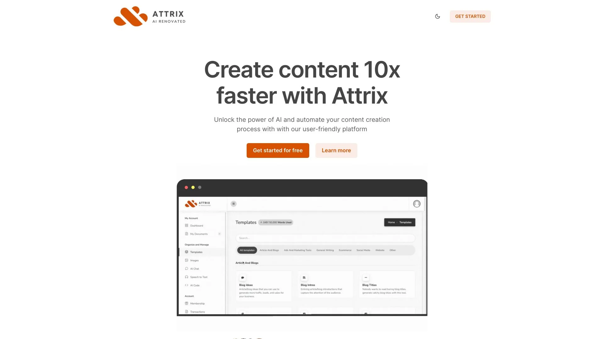Attrix.ai screenshot