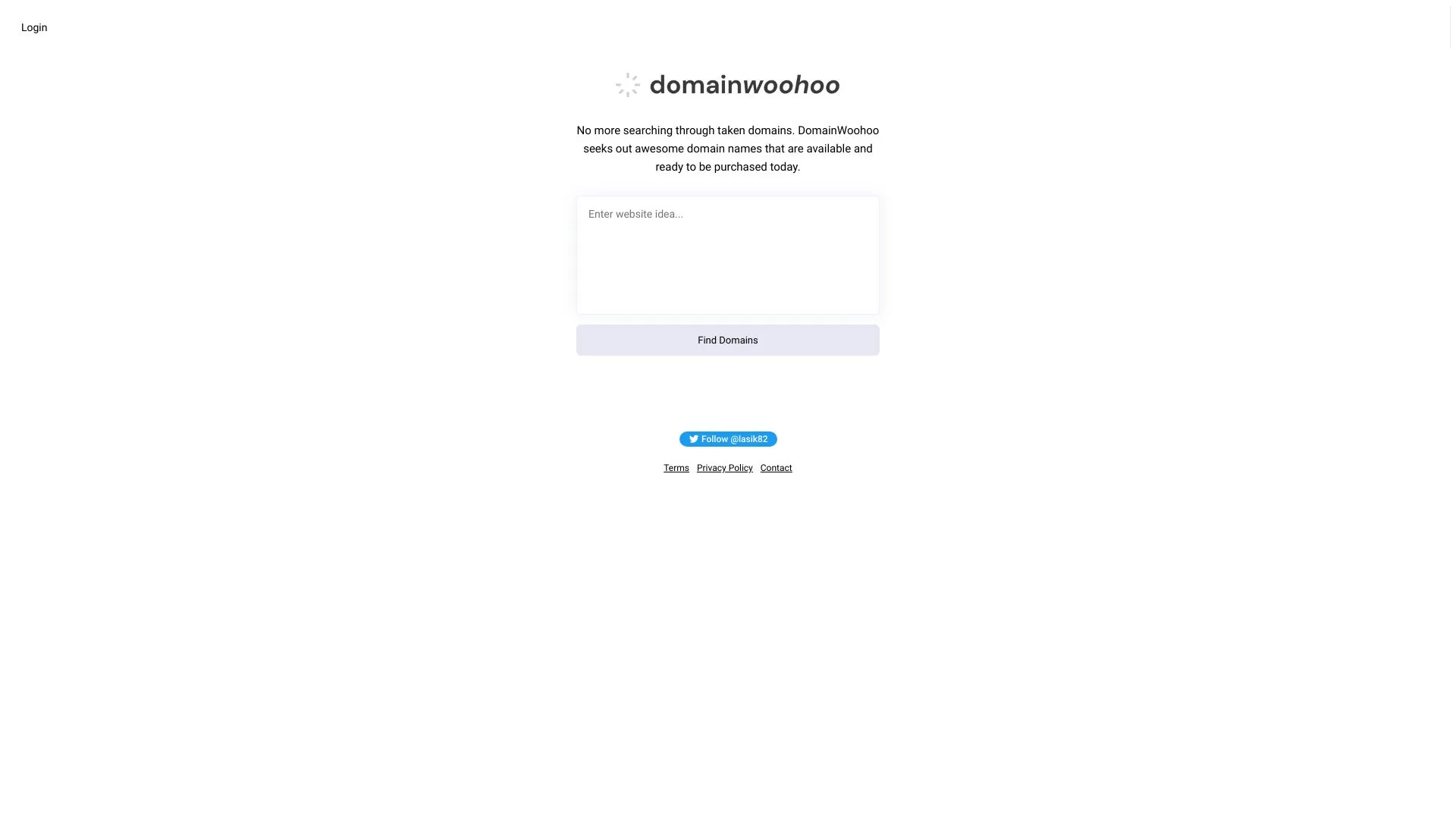 DomainWoohoo | AI Domain Search Tool screenshot