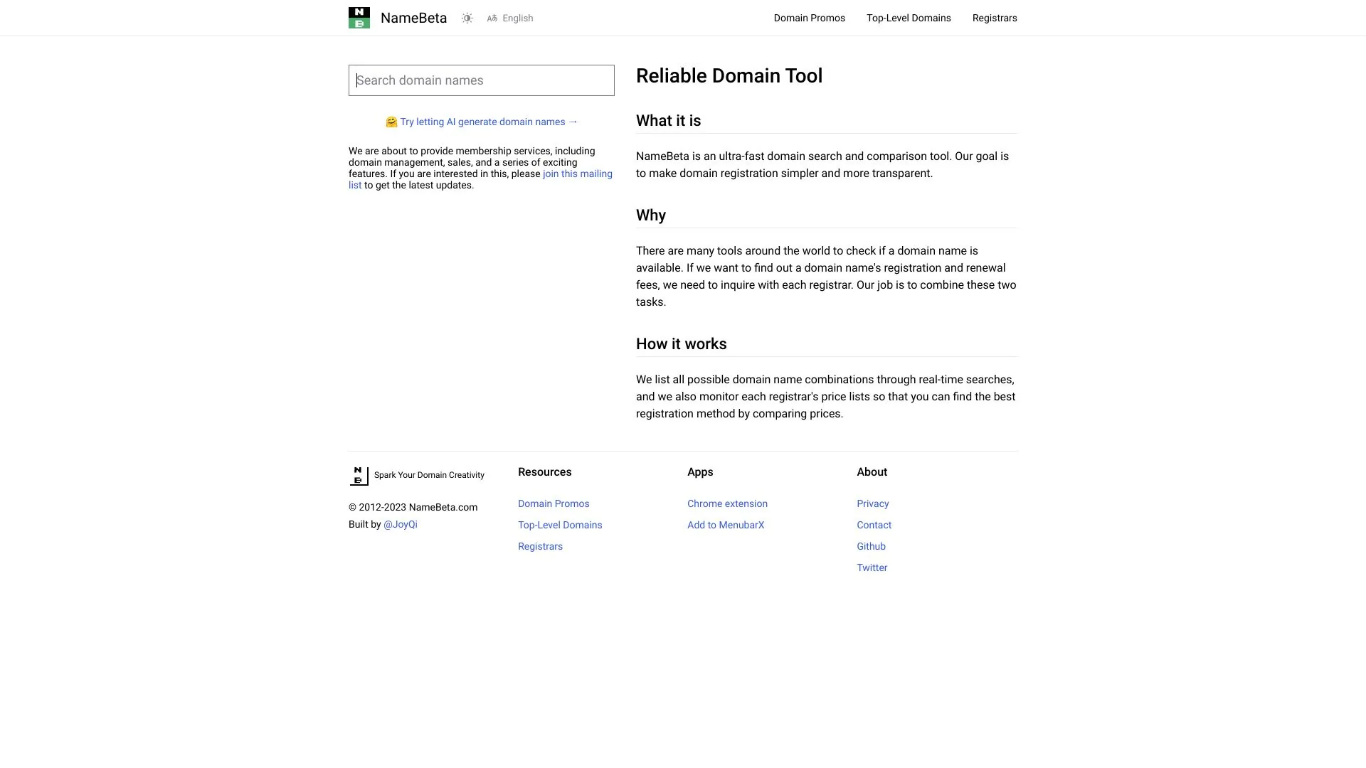 NameBeta screenshot