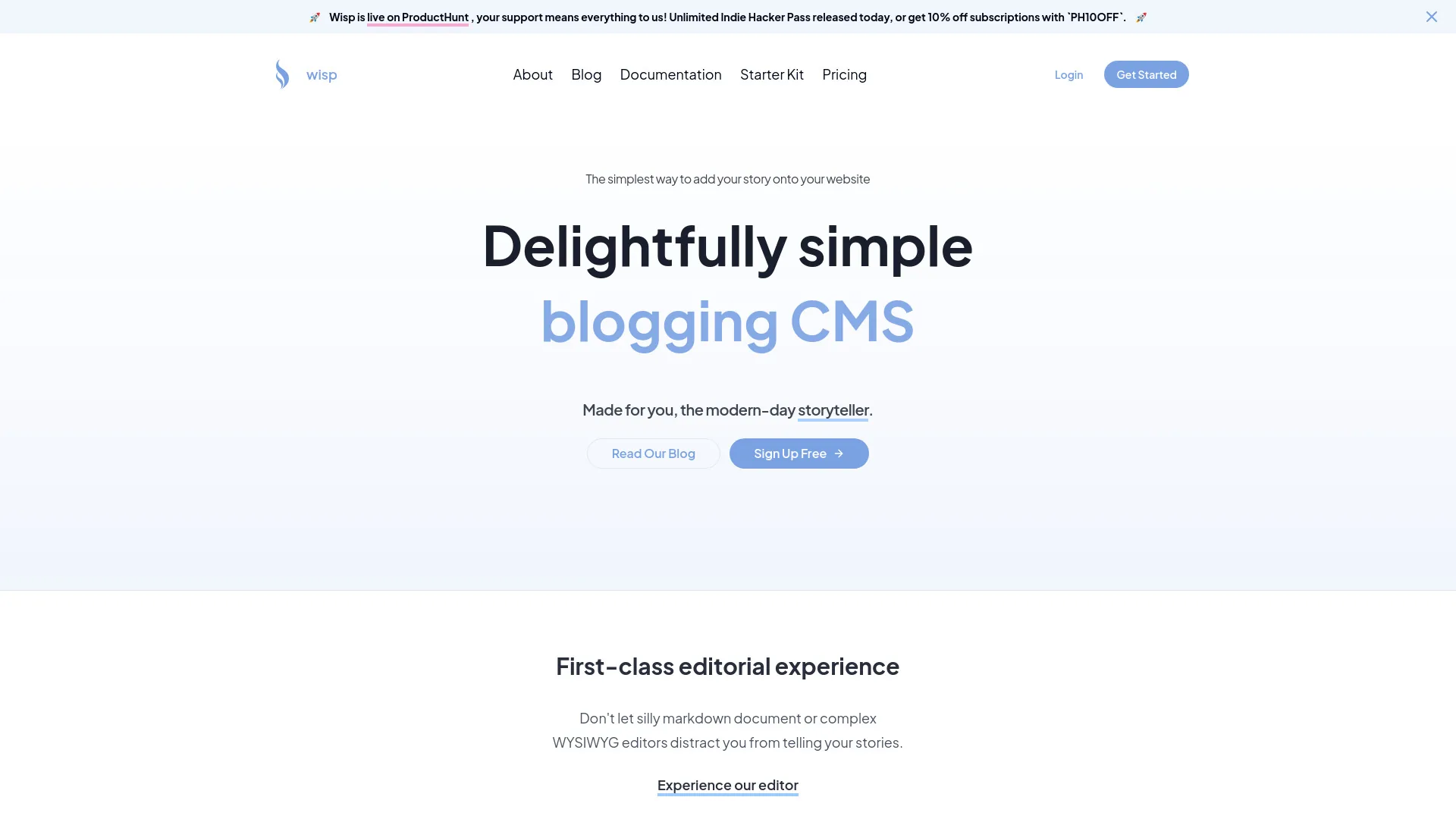 Wisp CMS screenshot