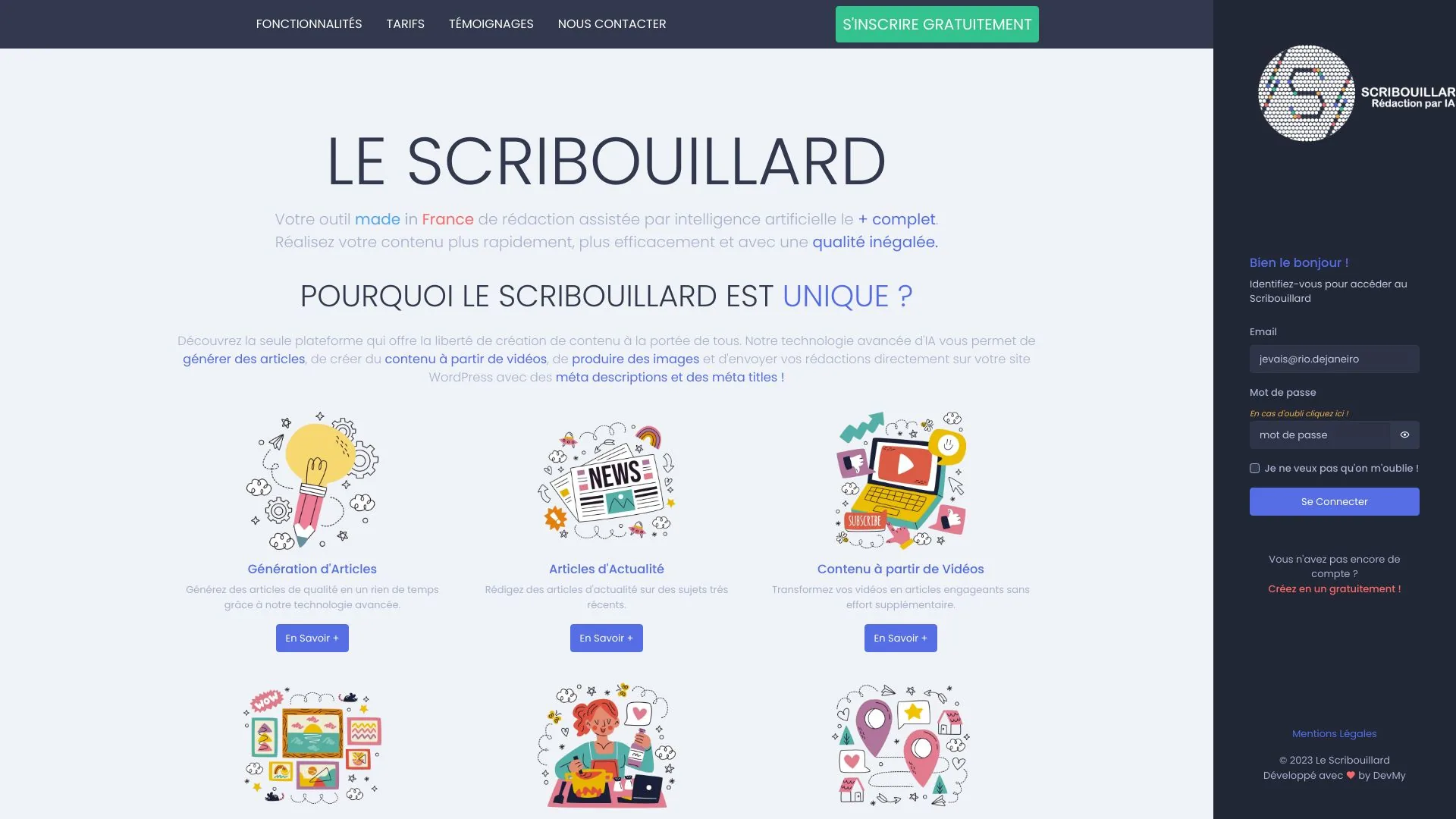 Le Scribouillard - Rédaction SEO par IA screenshot