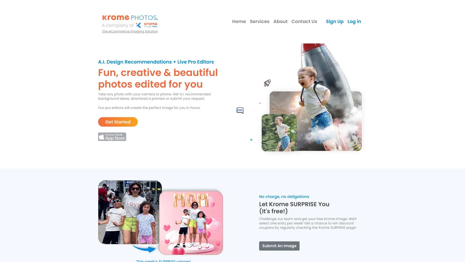 Krome Photos：电子商务和家庭照片编辑服务 screenshot