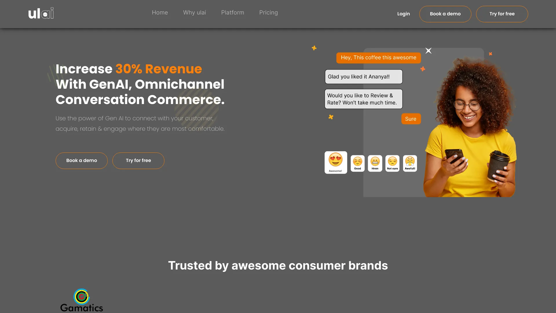 GenAI Conversational Commerce Platform screenshot