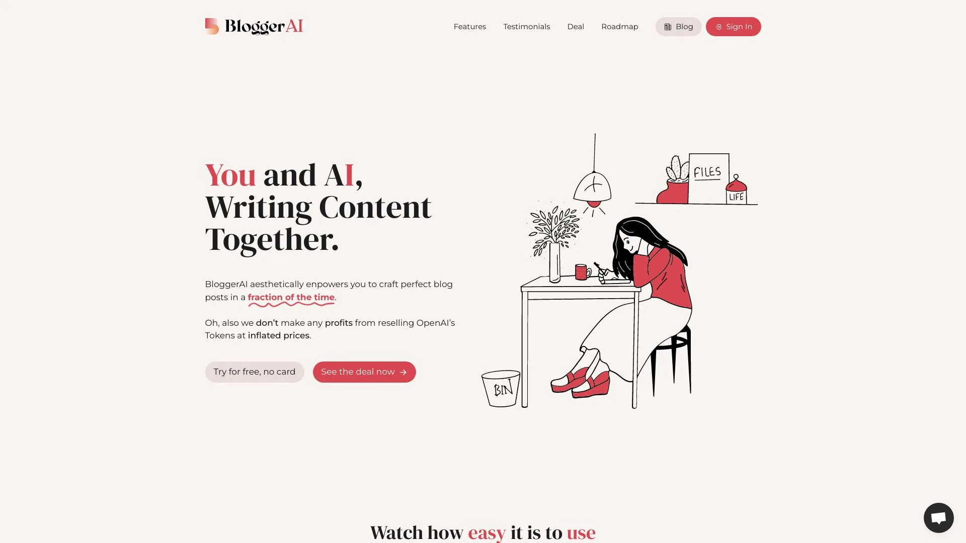 BloggerAI - AI Content Creation Tool screenshot