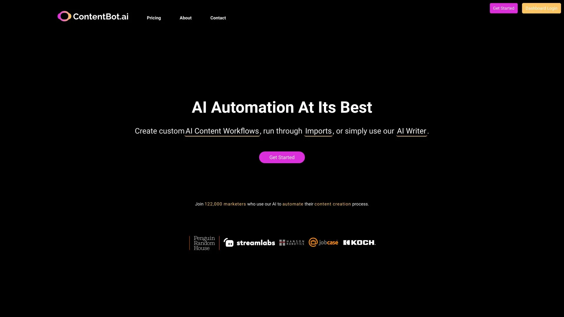 ContentBot - AI content automation and workflows screenshot