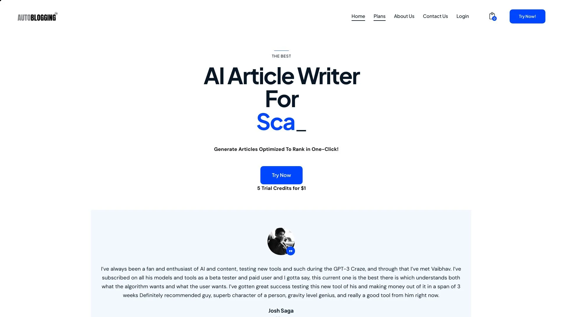 Autoblogging.ai screenshot