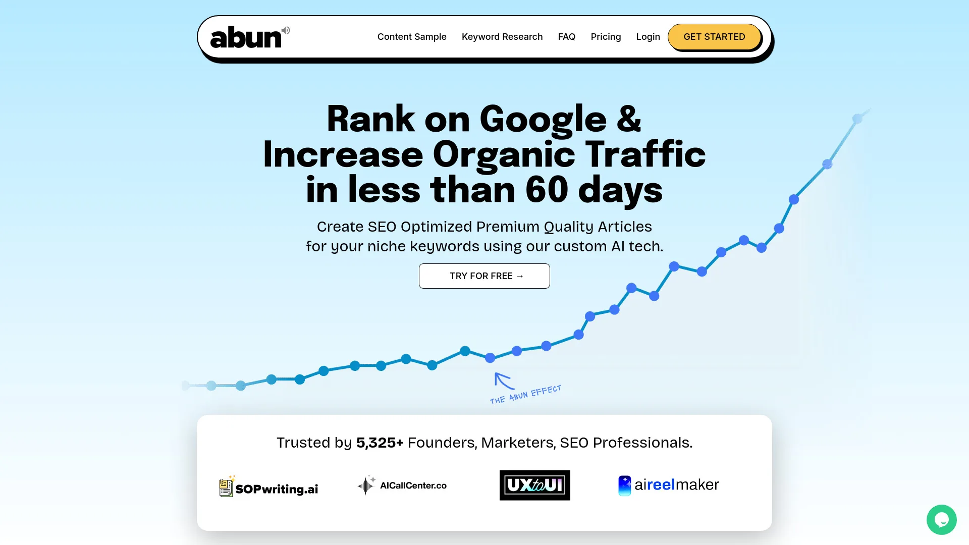 Abun SEO Article Generator screenshot