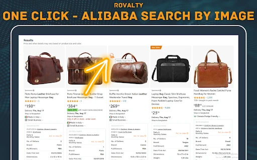 Alibaba Search by Image Chrome Extension screenshot