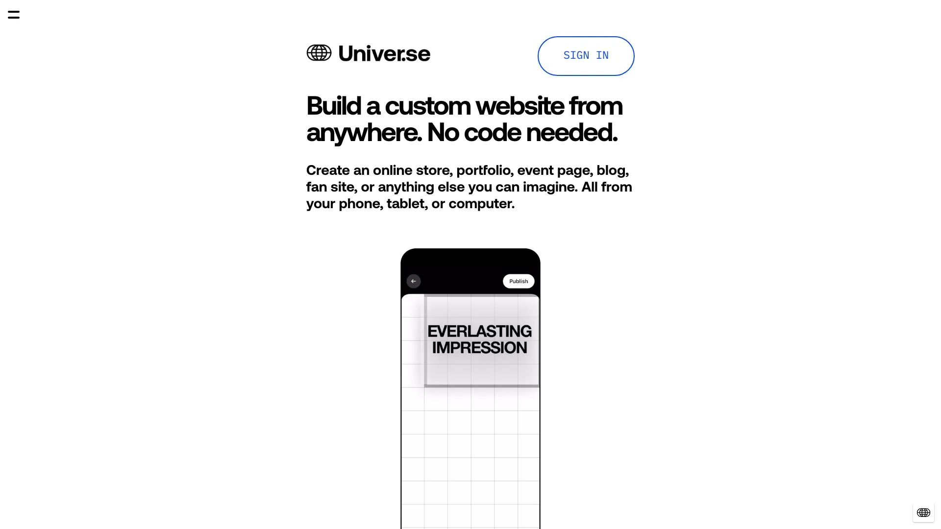 Universe screenshot
