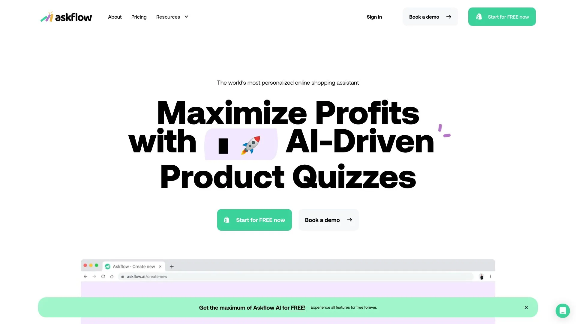 Askflow screenshot