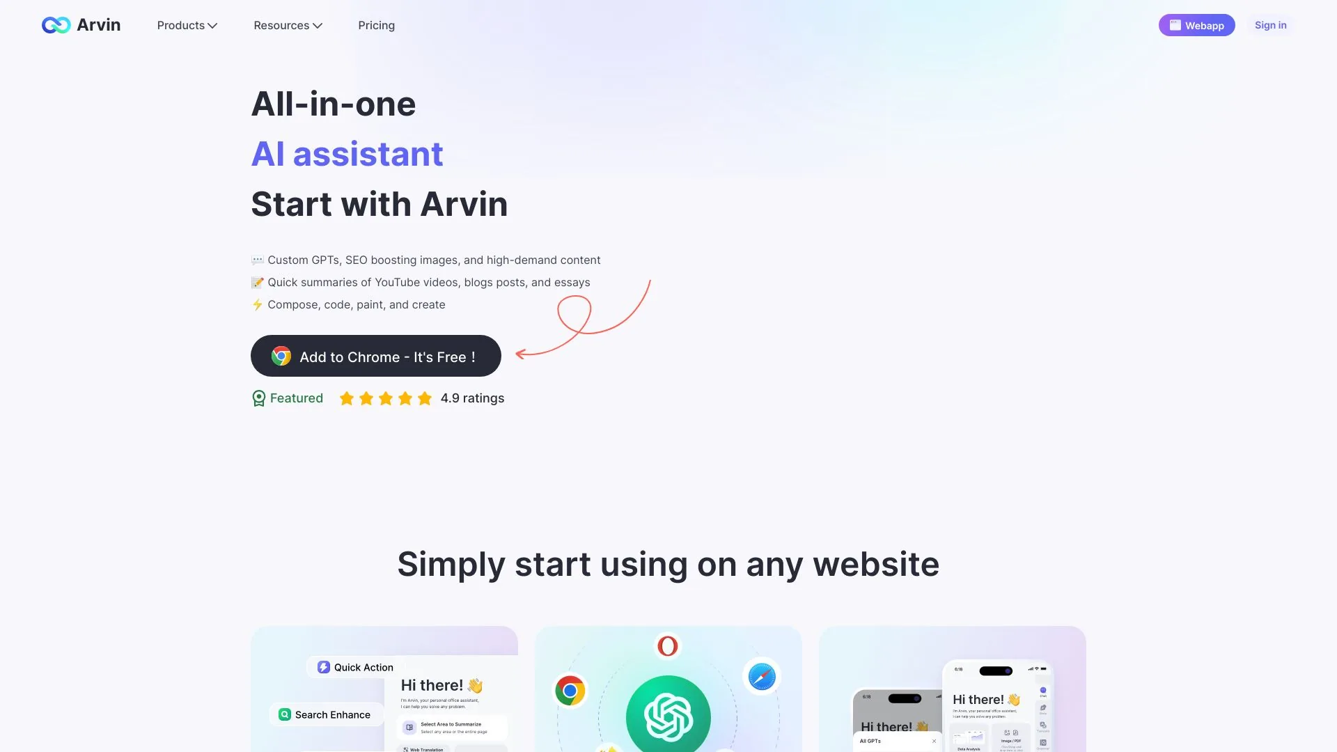 Arvin - AI Assistant screenshot