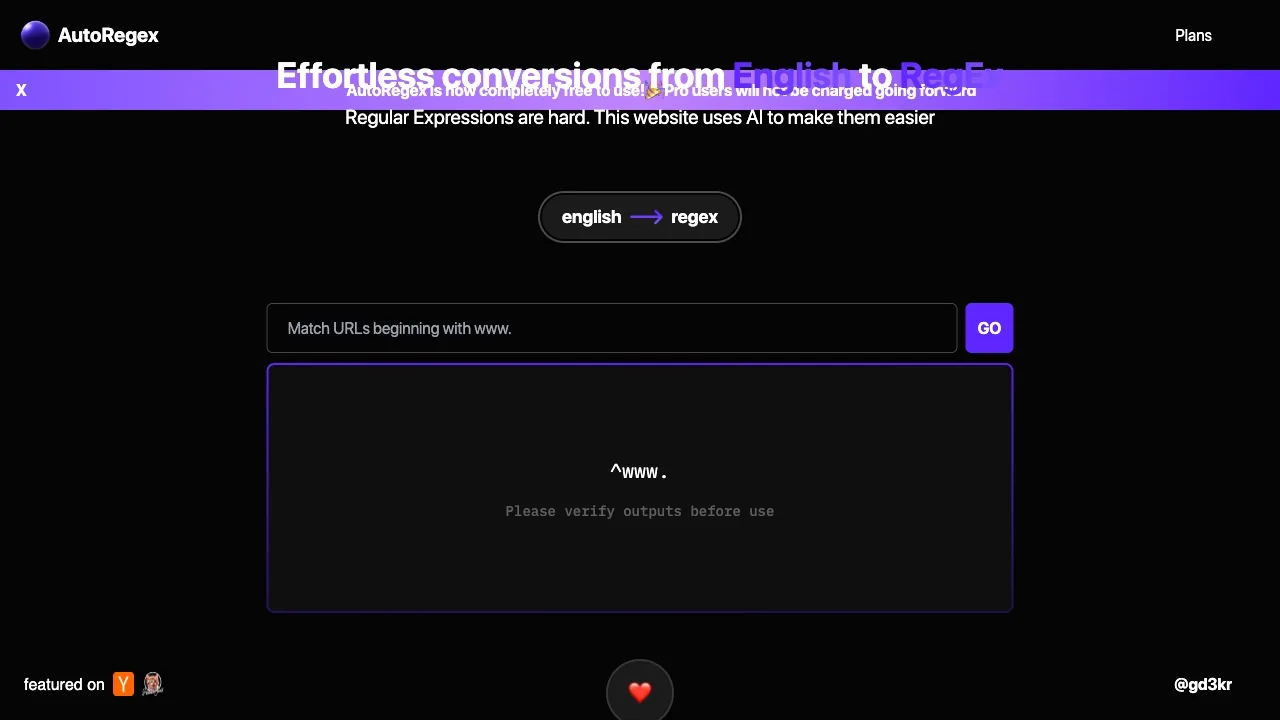 Regex AI screenshot