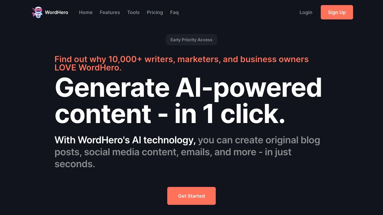 Wordhero screenshot