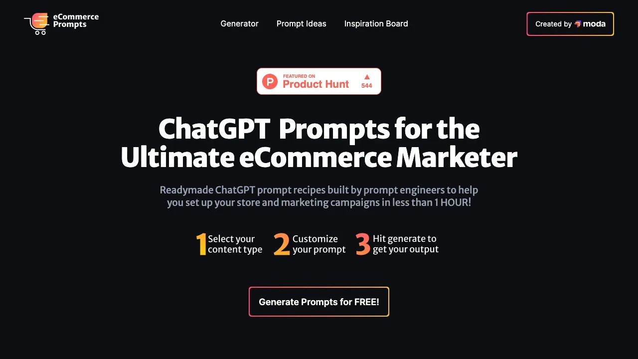 eCommerce ChatGPT提示 screenshot