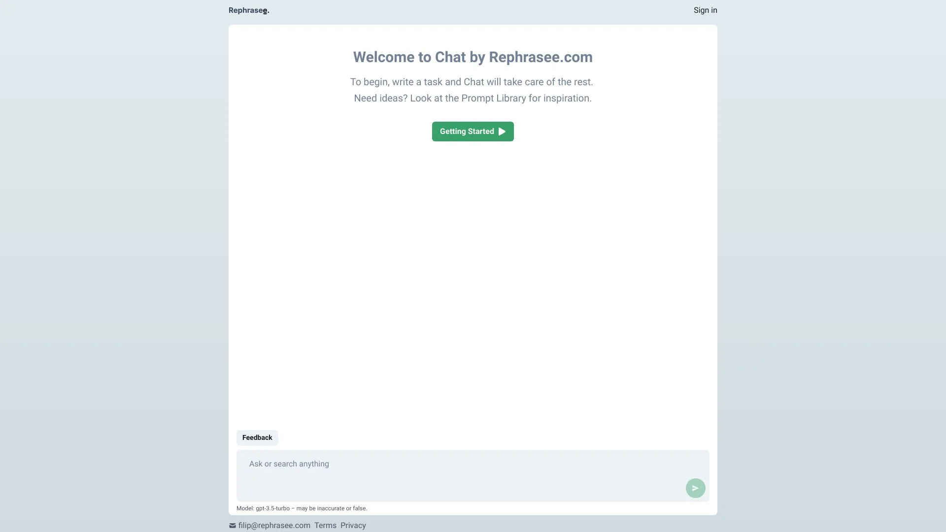 Rephrasee.com screenshot