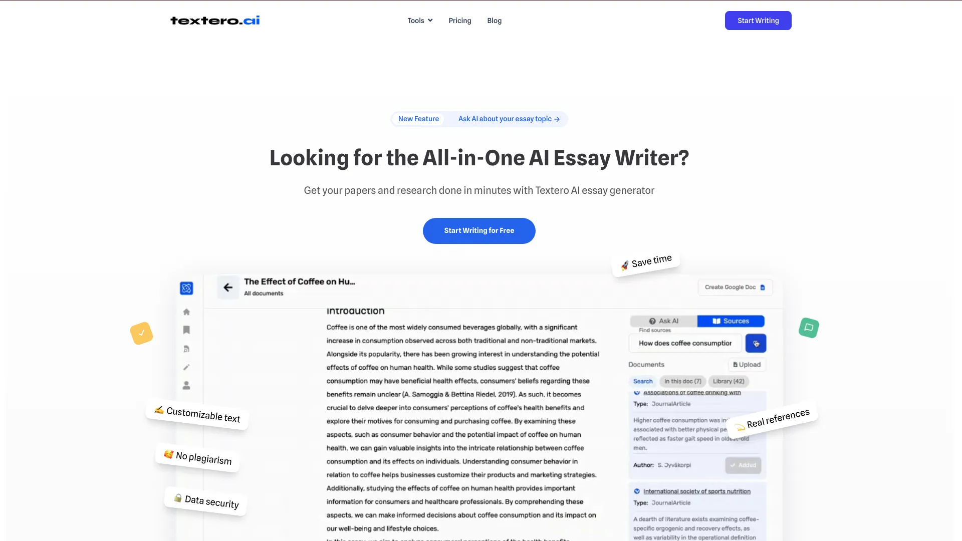 Textero.ai screenshot