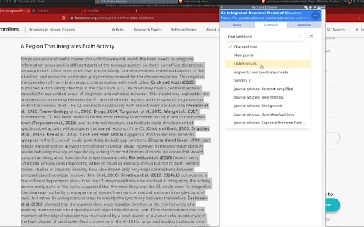 SciSum screenshot