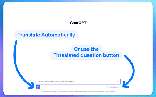 ChatGPT Translation screenshot