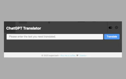 ChatGPT Translator screenshot