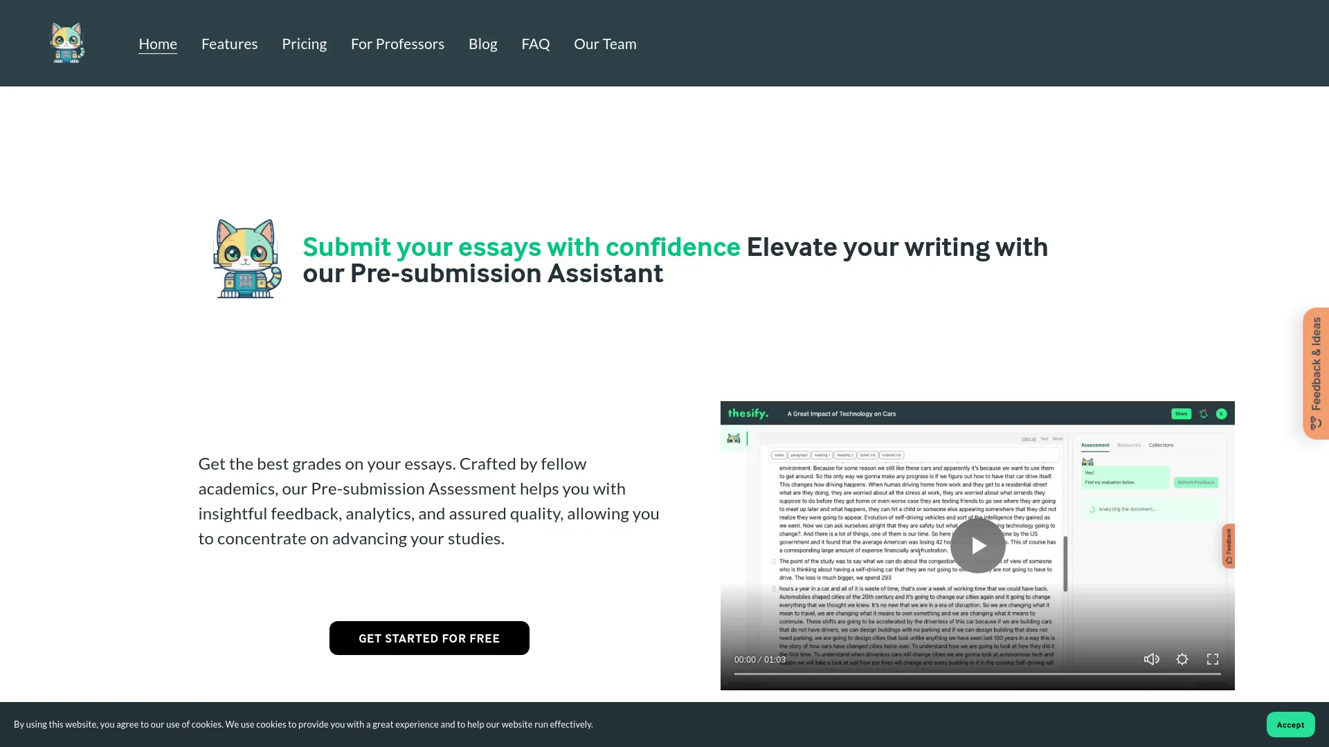 Thesify.ai screenshot