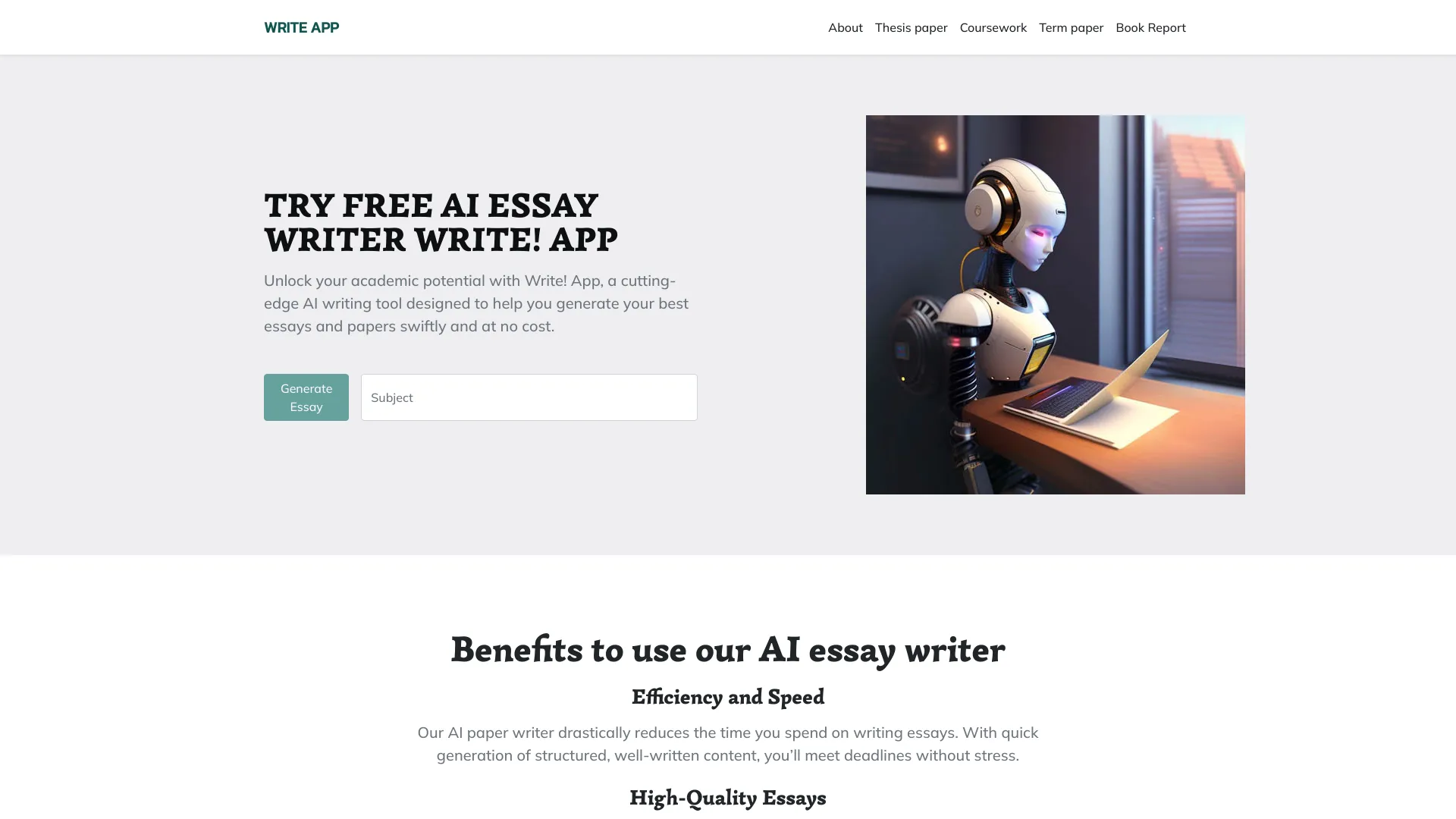 Write! App screenshot