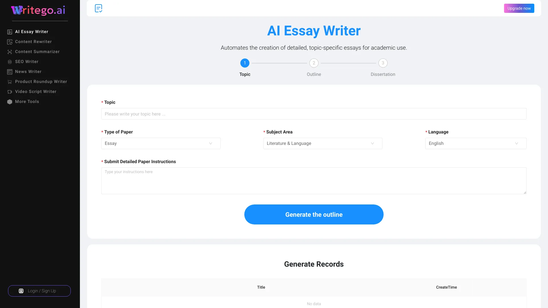 WriteGo.ai screenshot