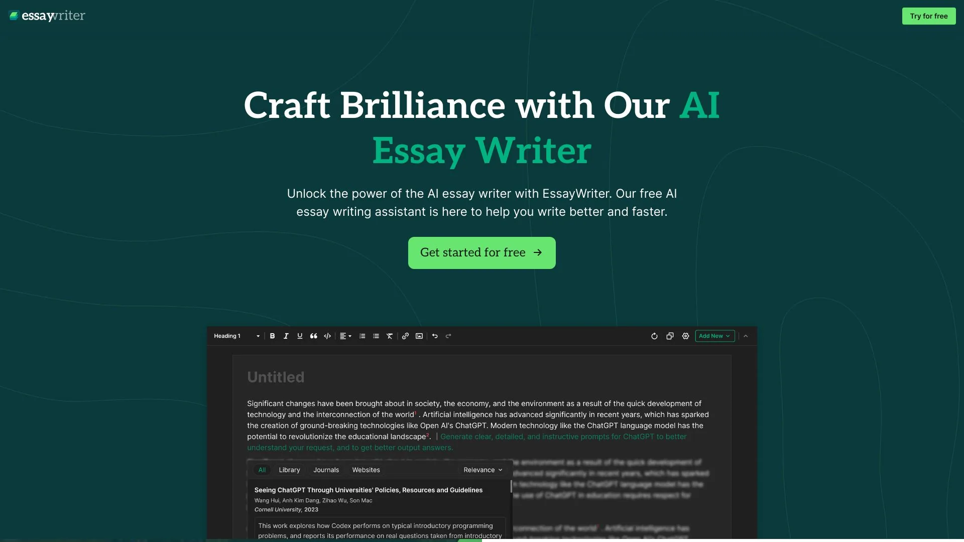 EssayWriter screenshot