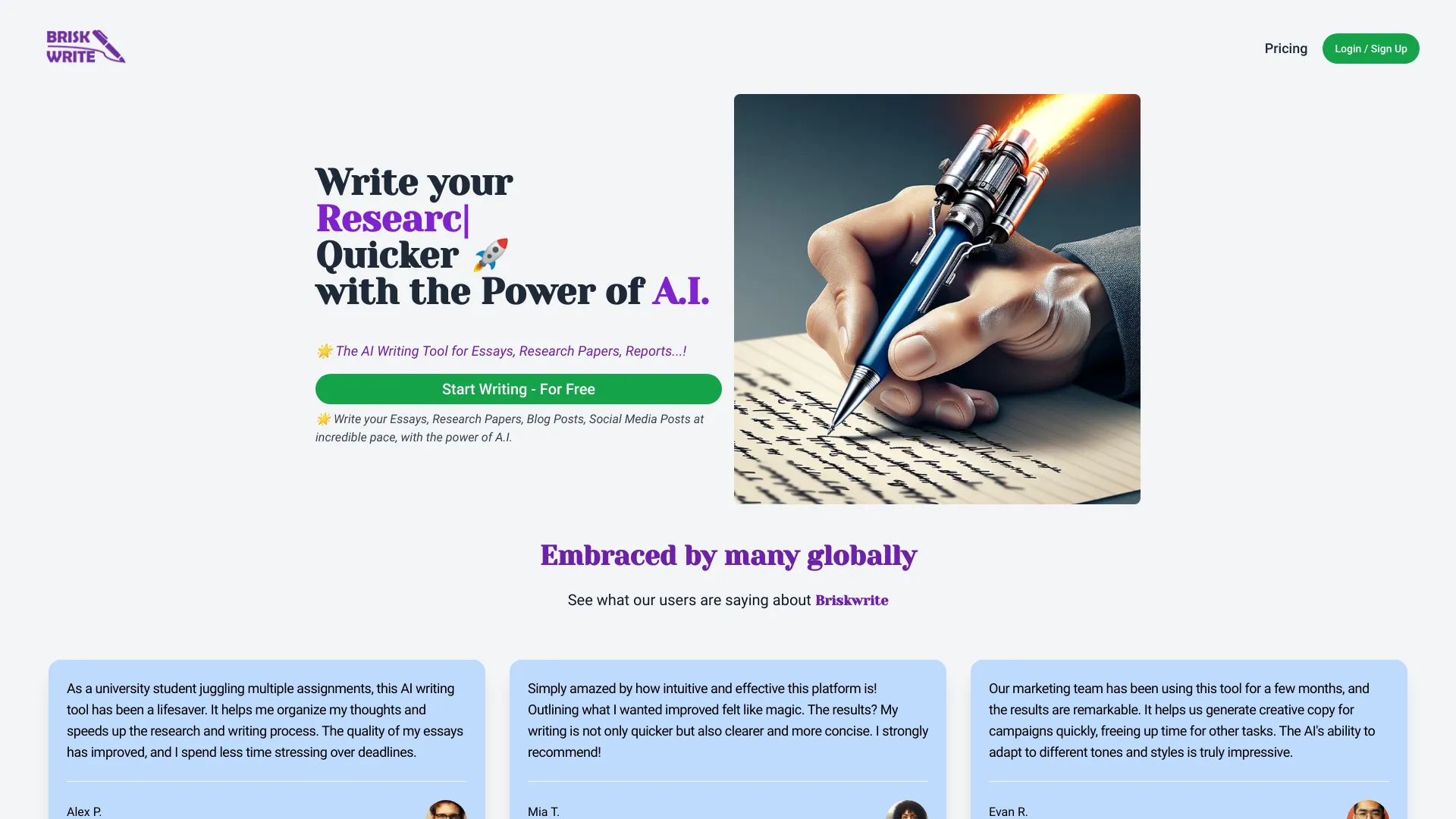 Brisk Write screenshot