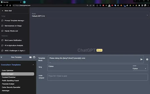 TemplateTool screenshot