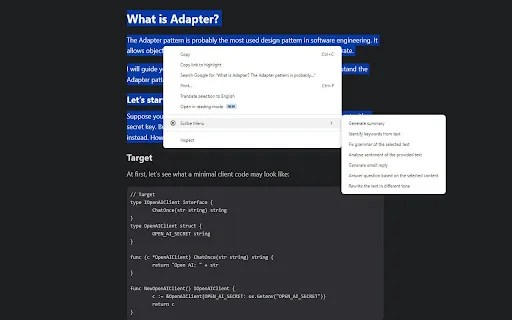 PowerExt Scribe Menu screenshot