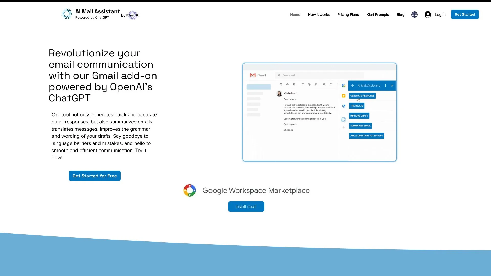 AI Mail Assistant screenshot